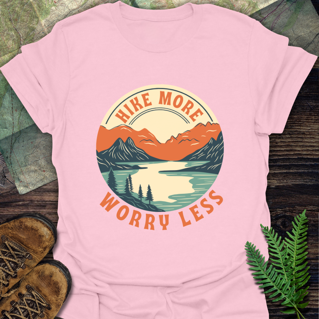 Hike More Worry Less Sunset T-Shirt