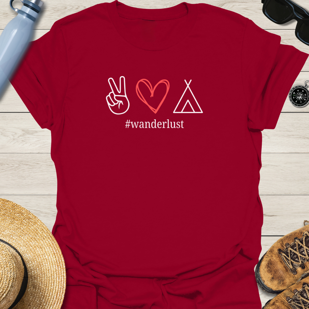 Peace Love Camp Symbols T-Shirt