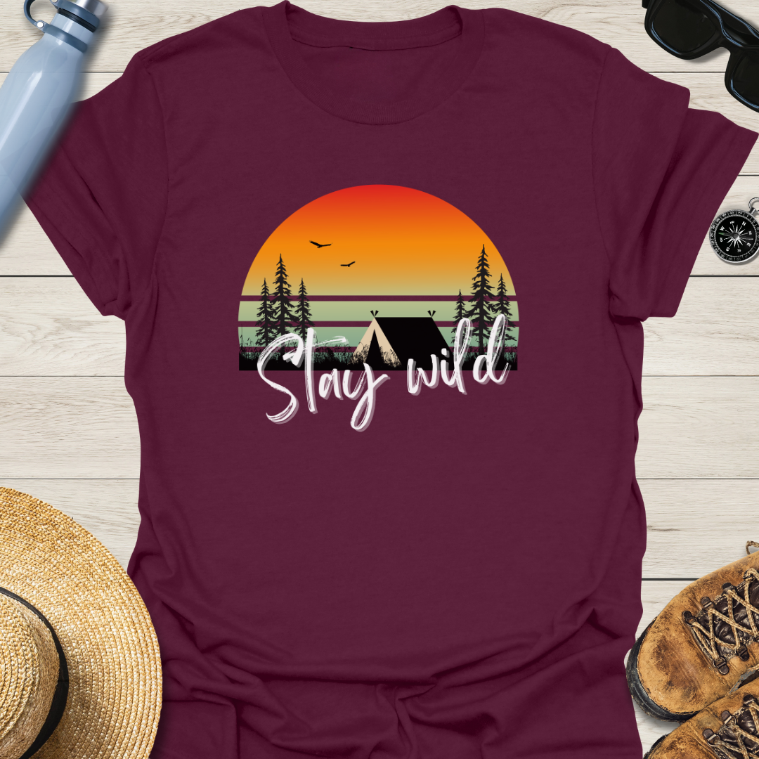 Stay Wild Retro Sunset T-Shirt