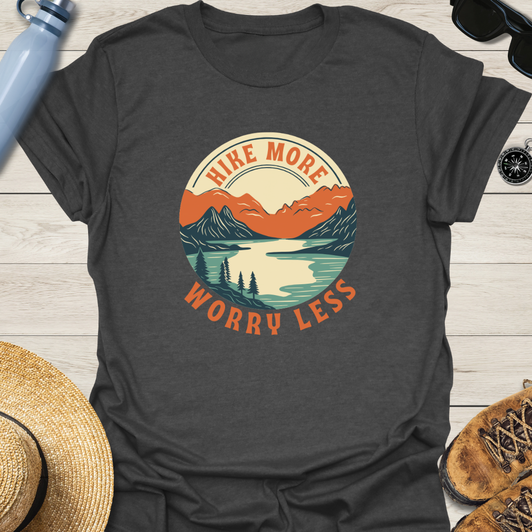 Hike More Worry Less Sunset T-Shirt