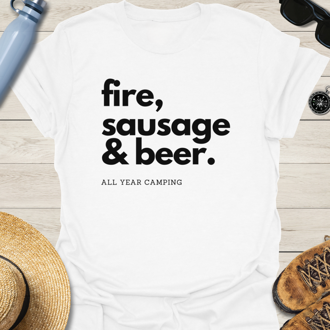 Fire, Sausage & Beer T-Shirt