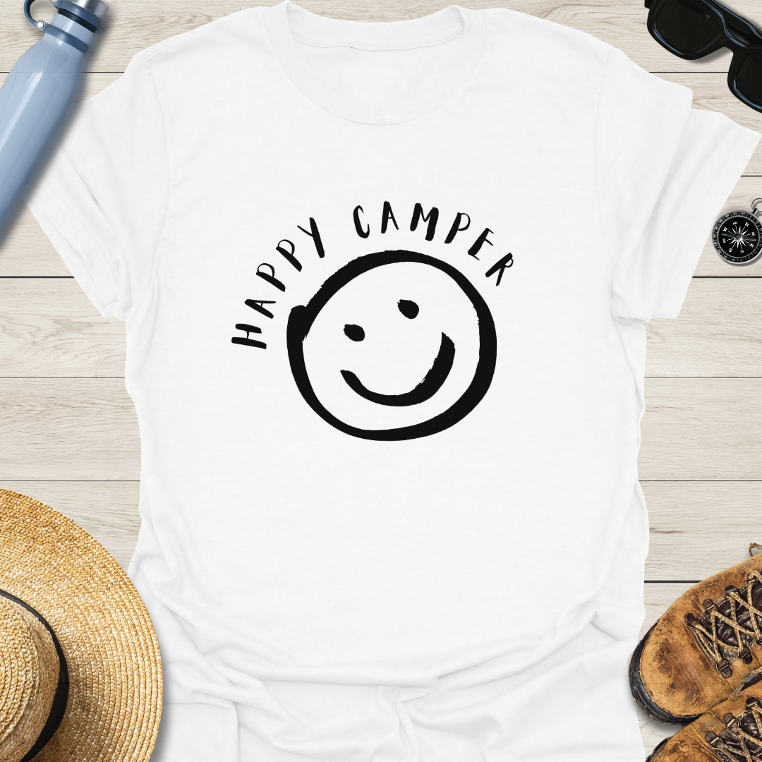 Happy Camper Smiley Face T-Shirt