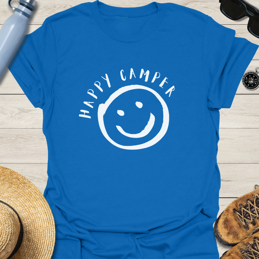 Happy Camper Smiley Face T-Shirt