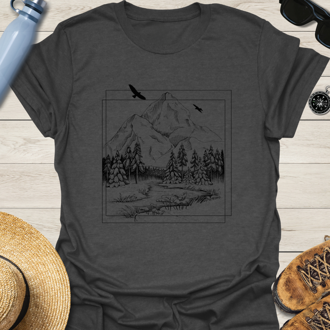 The Little Stream Landscape T-Shirt