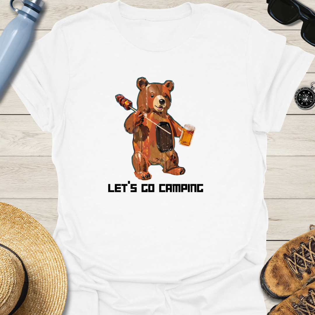 Let's Go Camping Bear T-Shirt