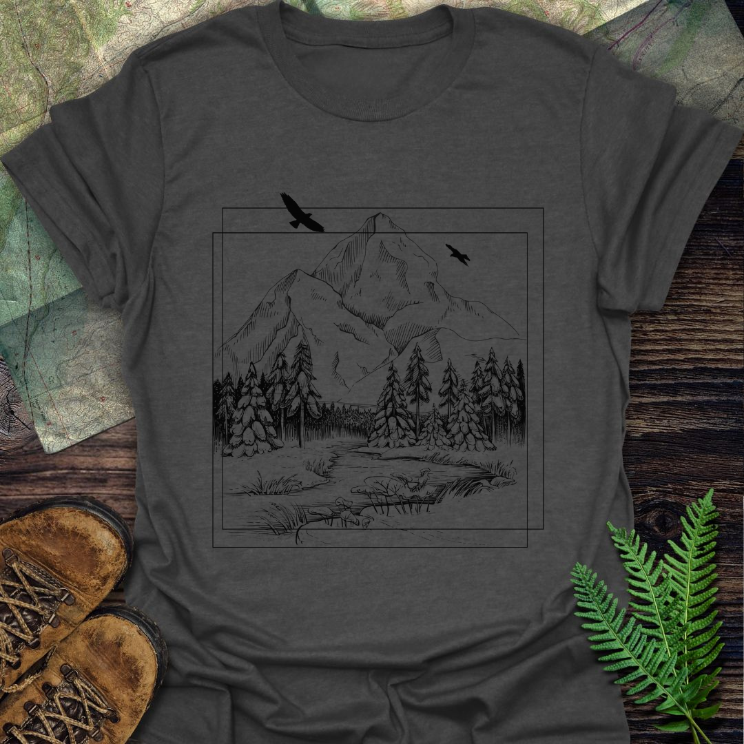 The Little Stream Landscape T-Shirt