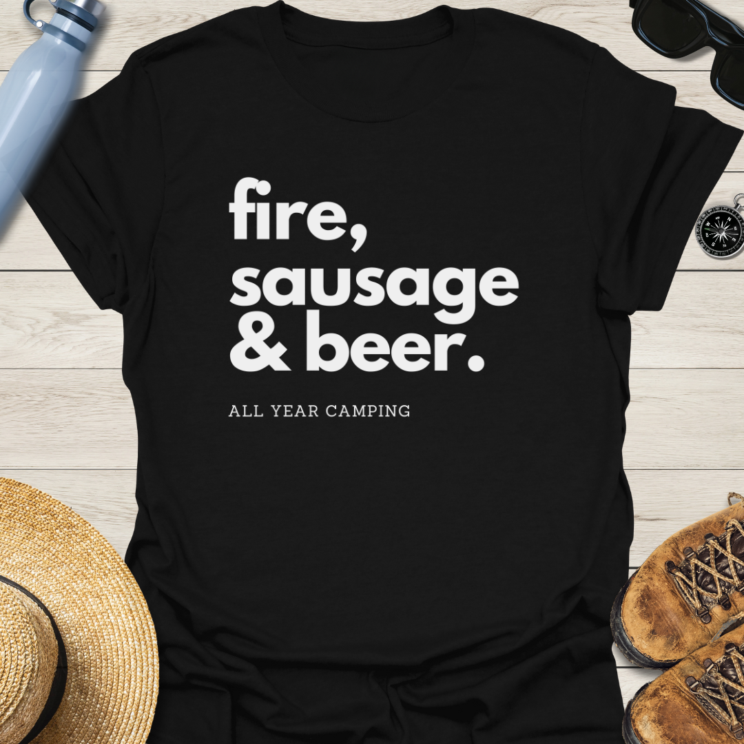 Fire, Sausage & Beer T-Shirt