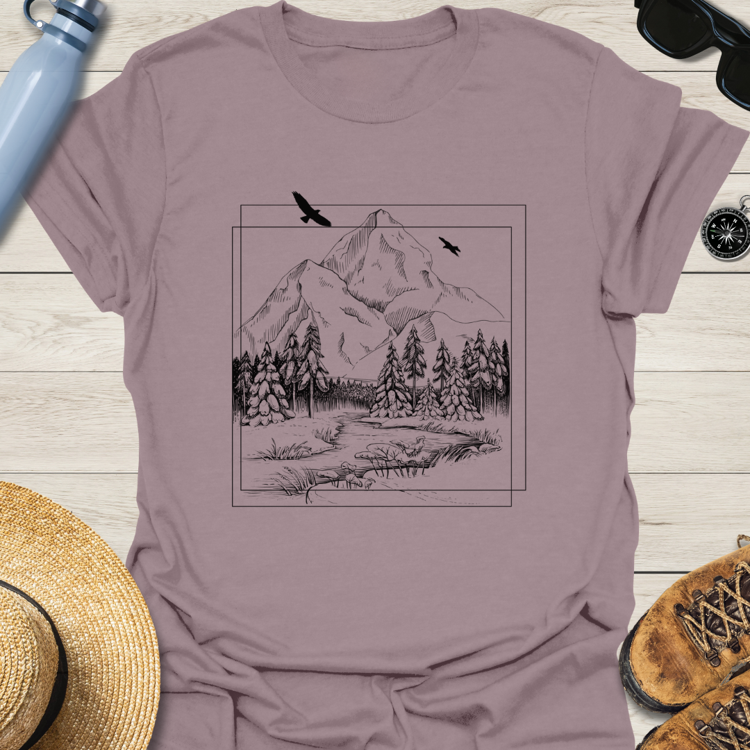 The Little Stream Landscape T-Shirt