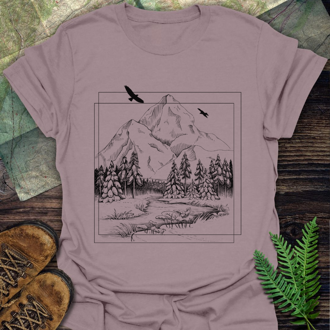 The Little Stream Landscape T-Shirt