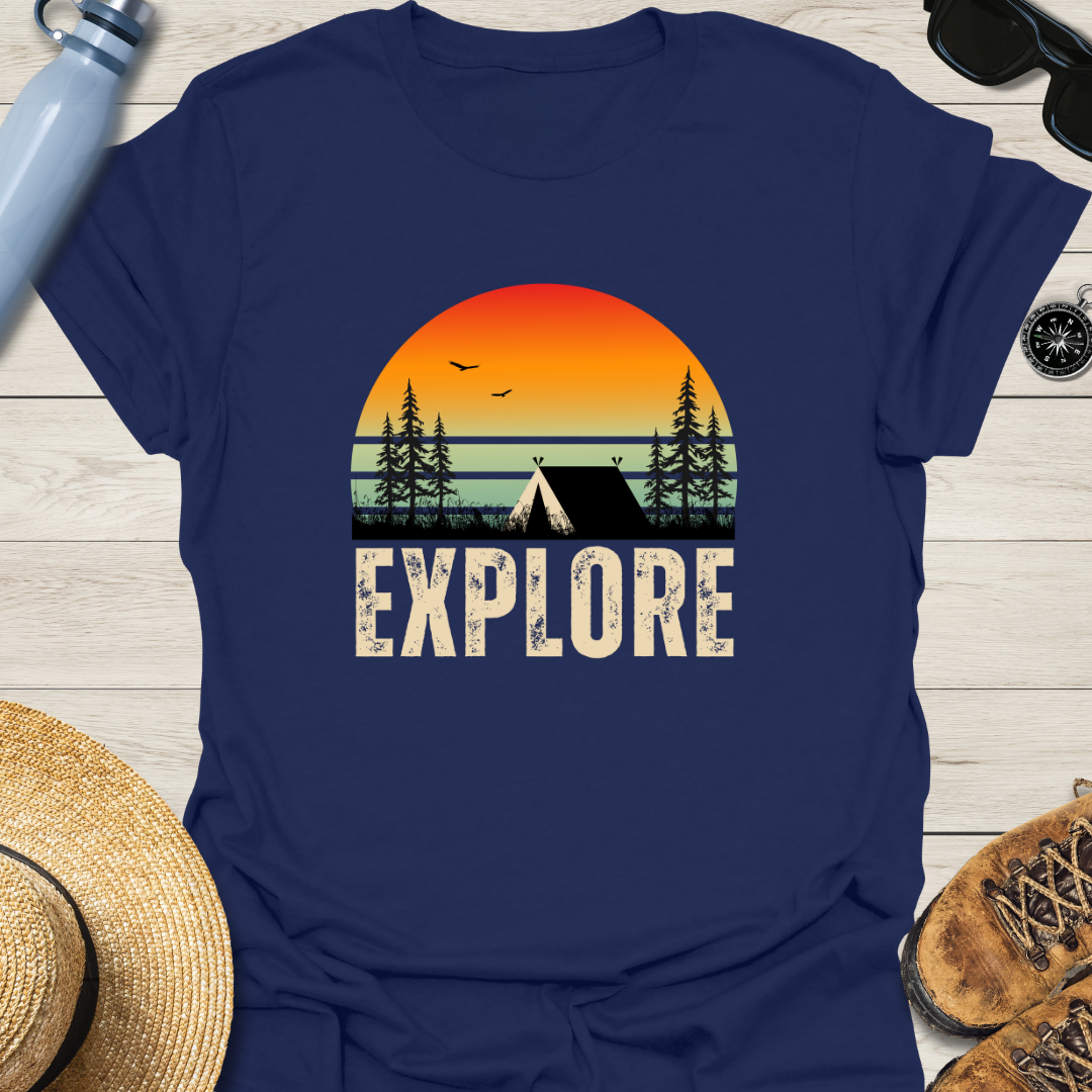 Explore Retro Sunset T-Shirt