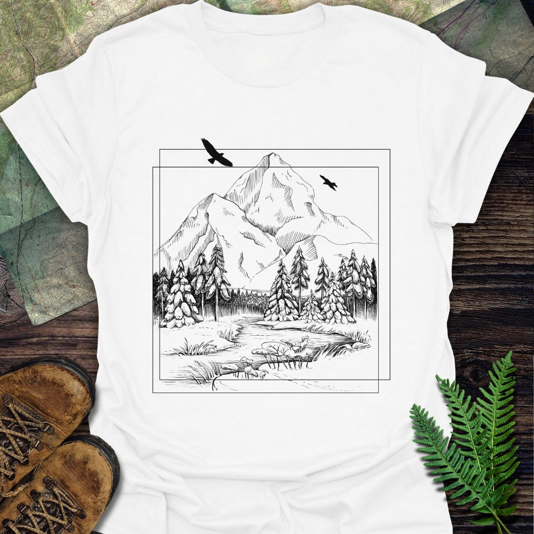 The Little Stream Landscape T-Shirt