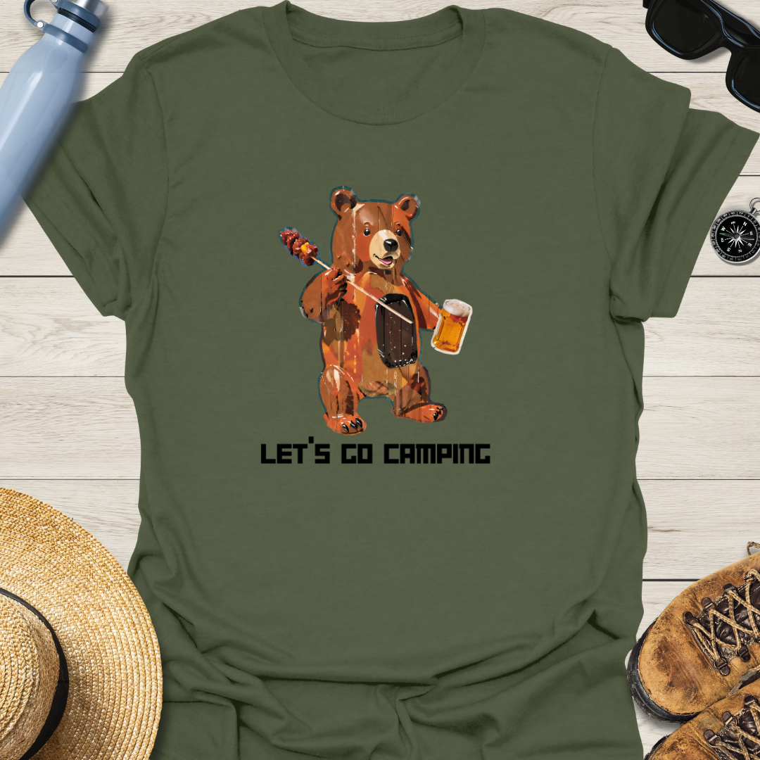 Let's Go Camping Bear T-Shirt