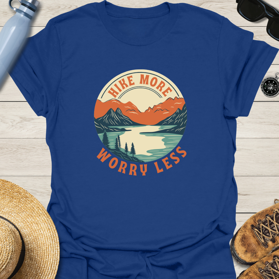 Hike More Worry Less Sunset T-Shirt