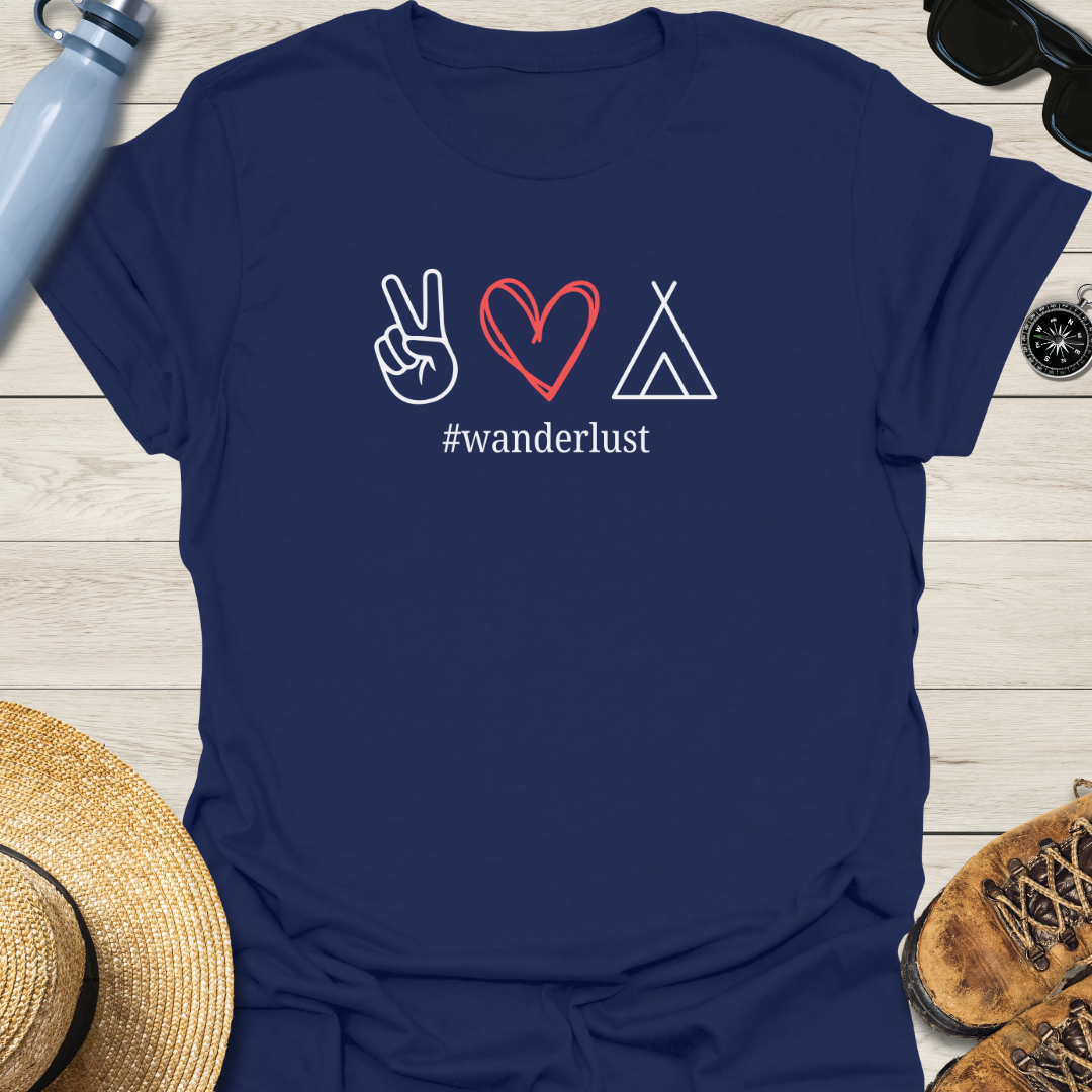 Peace Love Camp Symbols T-Shirt