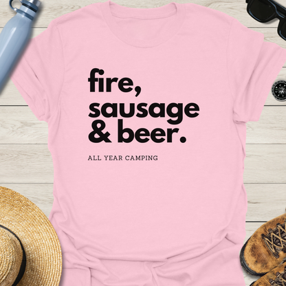 Fire, Sausage & Beer T-Shirt