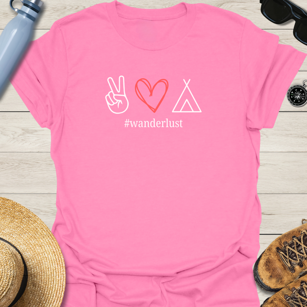 Peace Love Camp Symbols T-Shirt