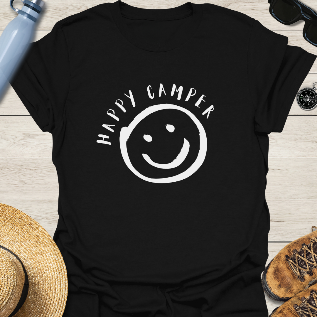 Happy Camper Smiley Face T-Shirt