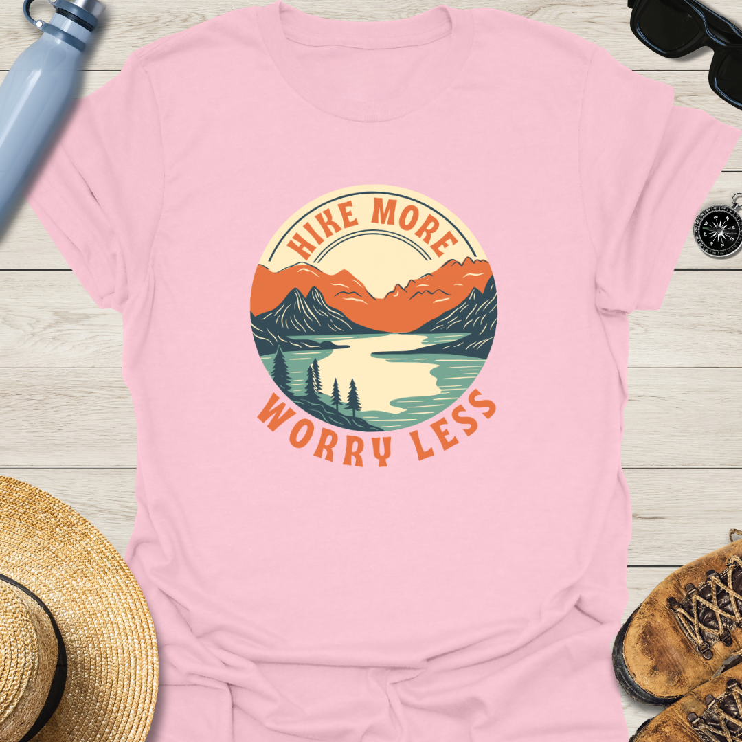 Hike More Worry Less Sunset T-Shirt