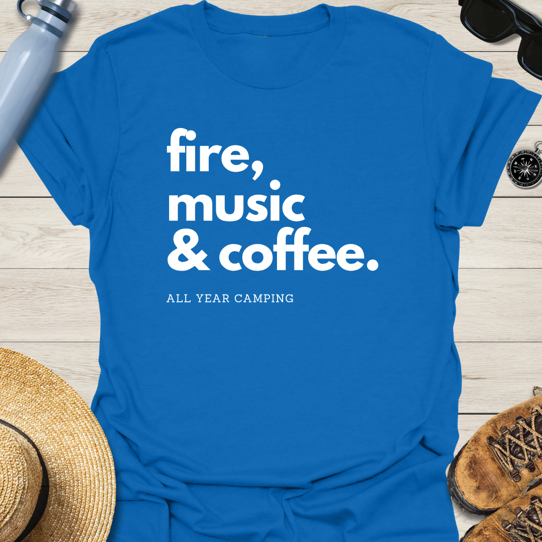 Fire, Music & Coffee T-Shirt