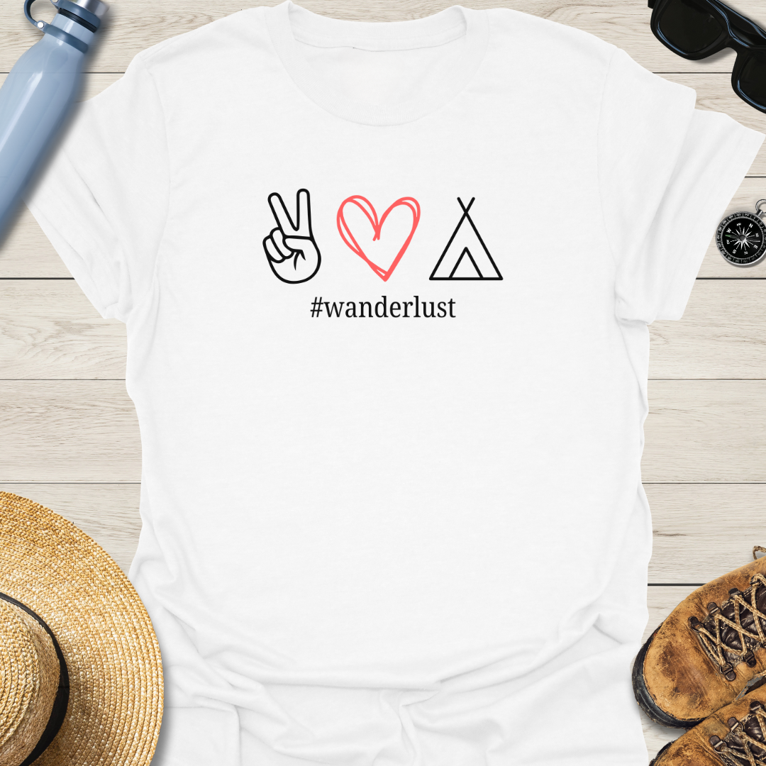 Peace Love Camp Symbols T-Shirt