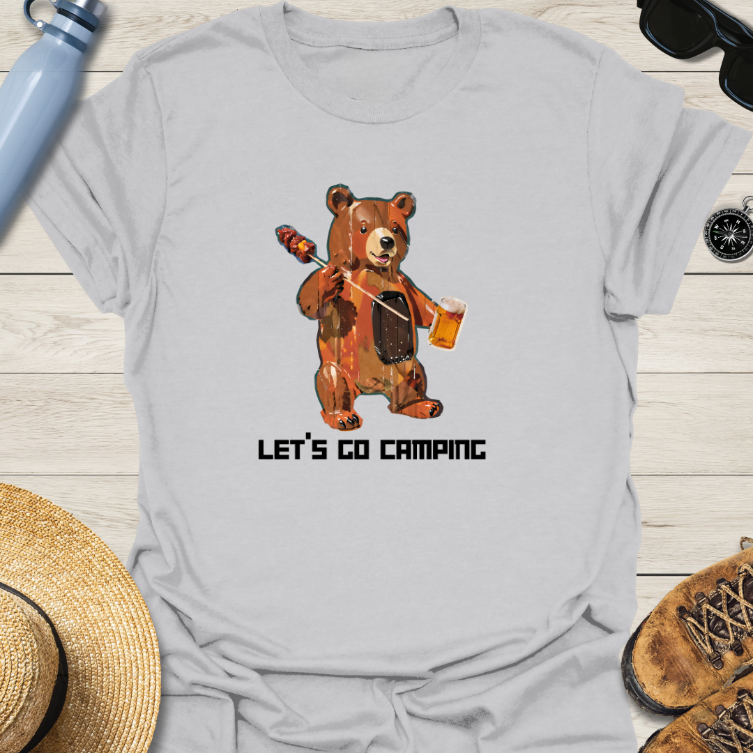 Let's Go Camping Bear T-Shirt