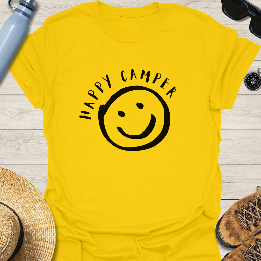 Happy Camper Smiley Face T-Shirt