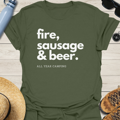 Fire, Sausage & Beer T-Shirt