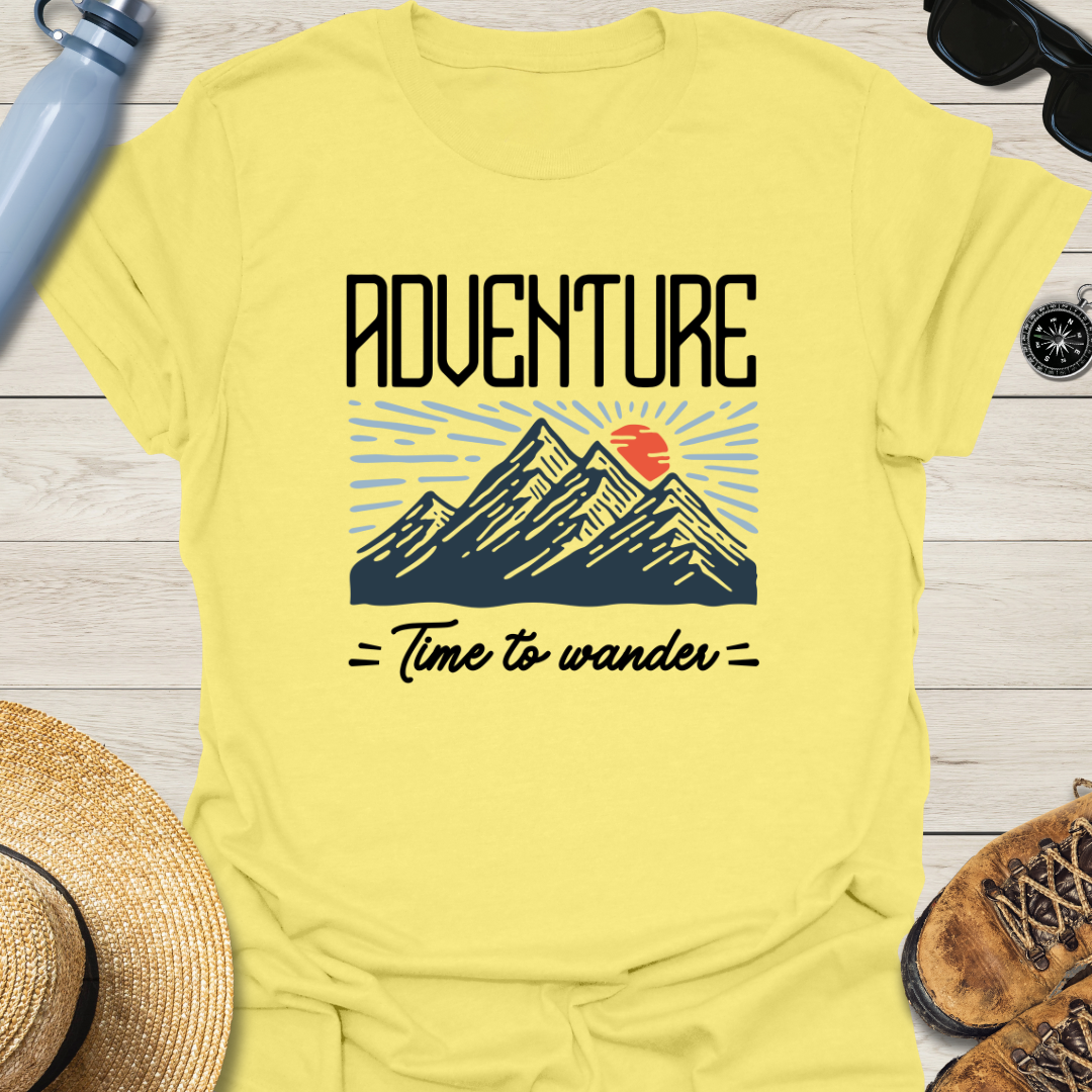 Adventure: Time To Explore Mountains T-Shirt