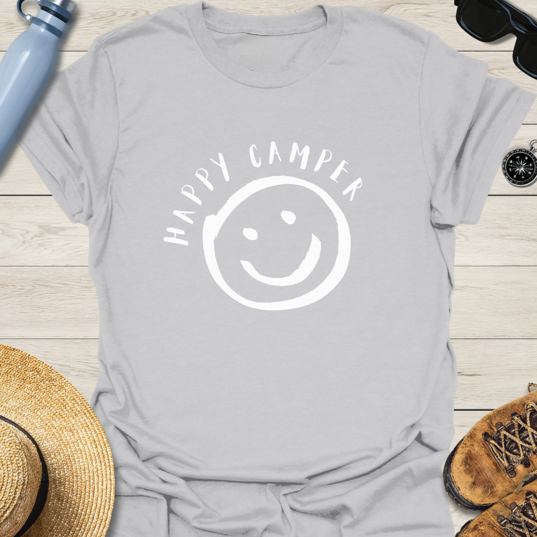 Happy Camper Smiley Face T-Shirt